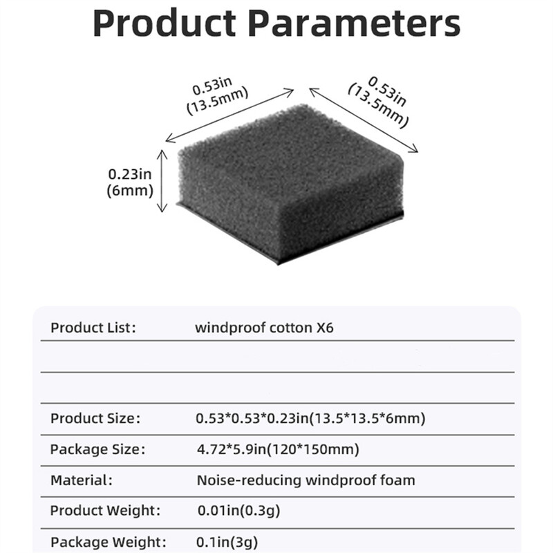 6kom Vjetrobransko staklo s mikrofonom za Insta360 X4 Vjetrobransko staklo spužvastog prigušivača za smanjenje buke za Insta 360 X3 X2 Dodaci za fotoaparate