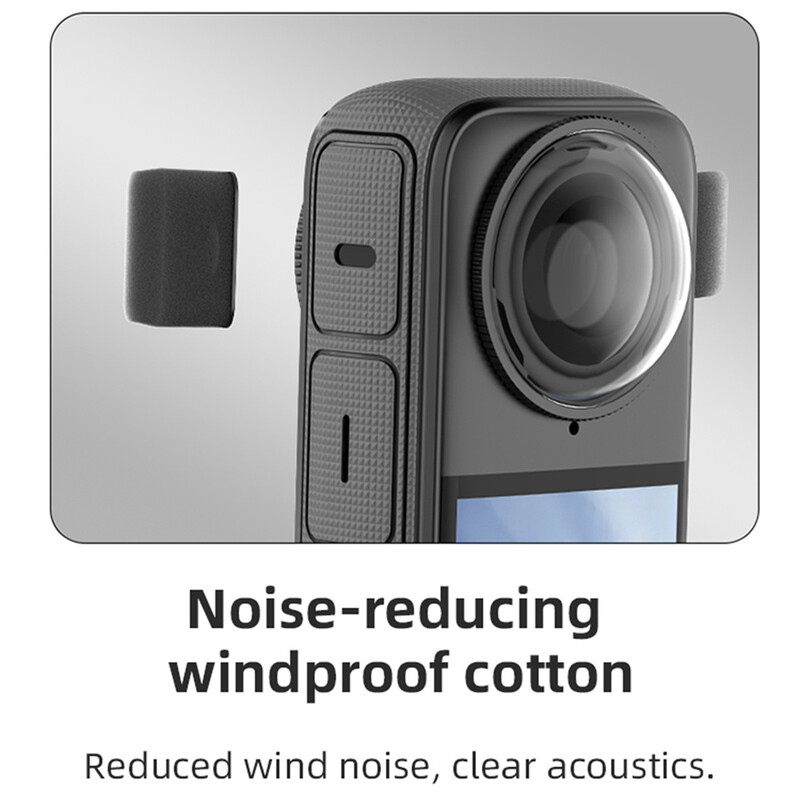 6kom Vjetrobransko staklo s mikrofonom za Insta360 X4 Vjetrobransko staklo spužvastog prigušivača za smanjenje buke za Insta 360 X3 X2 Dodaci za fotoaparate