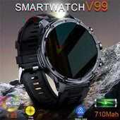 2024 m. Naujas V99 išmanusis laikrodis – 1,85 colio didelis ekranas.vyrams. Lauko sportas. LED žibintuvėlis. „Bluetooth“ skambinimas.710 mAh baterija.