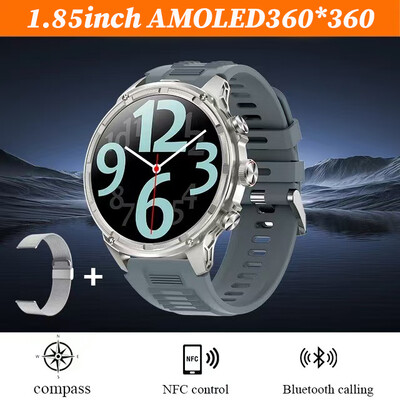 2024 m. Naujas V99 išmanusis laikrodis – 1,85 colio didelis ekranas.vyrams. Lauko sportas. LED žibintuvėlis. „Bluetooth“ skambinimas.710 mAh baterija.