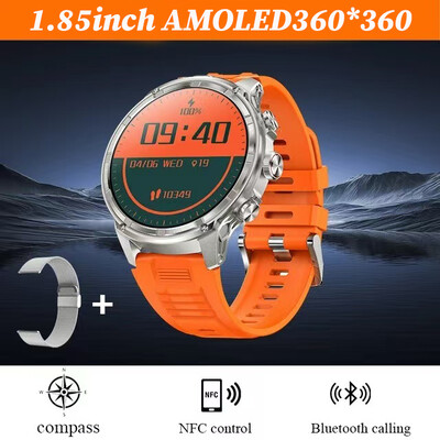 2024 m. Naujas V99 išmanusis laikrodis – 1,85 colio didelis ekranas.vyrams. Lauko sportas. LED žibintuvėlis. „Bluetooth“ skambinimas.710 mAh baterija.