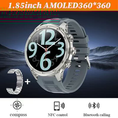 2024 m. Naujas V99 išmanusis laikrodis – 1,85 colio didelis ekranas.vyrams. Lauko sportas. LED žibintuvėlis. „Bluetooth“ skambinimas.710 mAh baterija.