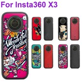 2 комплекта PVC стикери Защитно фолио за Insta 360 X3 Водоустойчиви стикери, устойчиви на надраскване Подвижен кожен капак за камера Insta360 X3