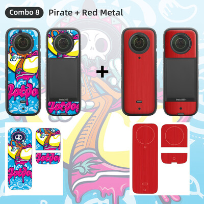 2 комплекта PVC стикери Защитно фолио за Insta 360 X3 Водоустойчиви стикери, устойчиви на надраскване Подвижен кожен капак за камера Insta360 X3