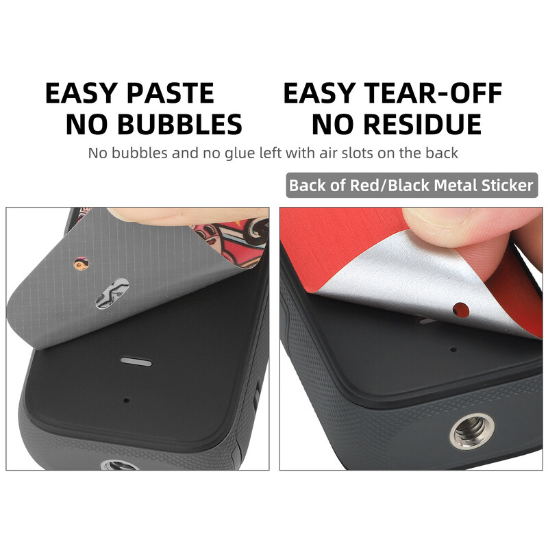 2 комплекта PVC стикери Защитно фолио за Insta 360 X3 Водоустойчиви стикери, устойчиви на надраскване Подвижен кожен капак за камера Insta360 X3