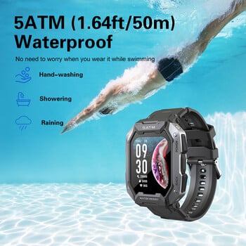 Έξυπνο ρολόι Military Sports Men Fitness Tracker 5ATM Αδιάβροχο Έξυπνα Ρολόγια Wrist Smartwatch για Xiaomi Huawei iOS 2024