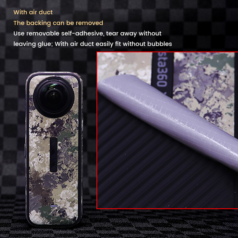 Autocolant PVC pentru Insta360 X4 Decalcomanii rezistente la zgârieturi Decorare Cadrul corpului Film de protecție pentru Accesorii pentru cameră Insta360 X4