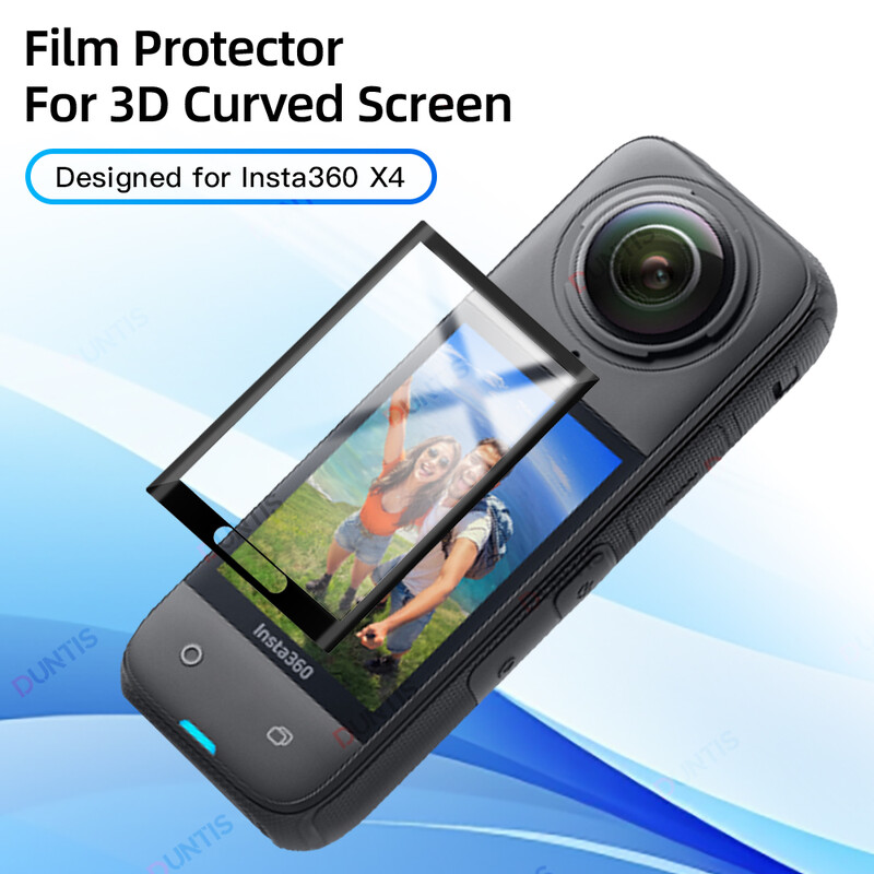 Протектор за екран за Insta360 X4 3D извит протектор за екран за Insta 360 X4 Ultra-HD защитно фолио с пълно покритие (не е стъкло)