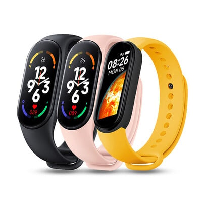 M7 okosóra Smartband pulzusmérő okosóra Fitness Tracker Vérnyomás Sport karkötő mi bandához 7 férfi női