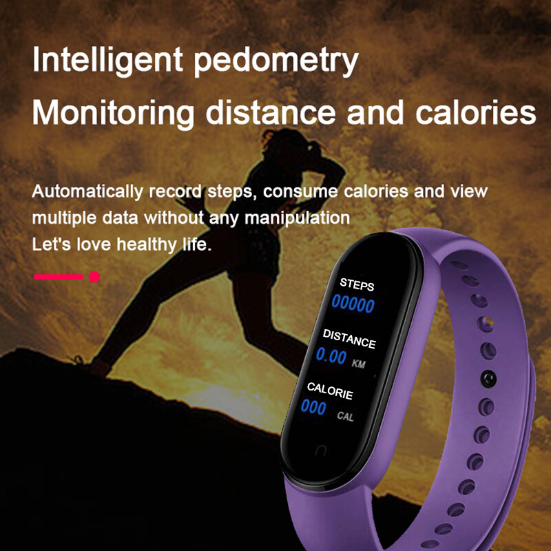 Inteligentné hodinky M7 Smartband s náramkom na sledovanie srdcovej frekvencie, fitness sledovačom, krvným tlakom a športovým náramkom pre Mi Band 7 pre mužov a ženy.