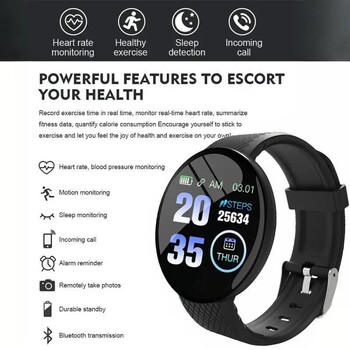 Πραγματικό Βηματόμετρο Smart Watch Rate Smartwatch Fitness Tracker Αθλητικό Βραχιόλι Ανδρικό Γυναικείο