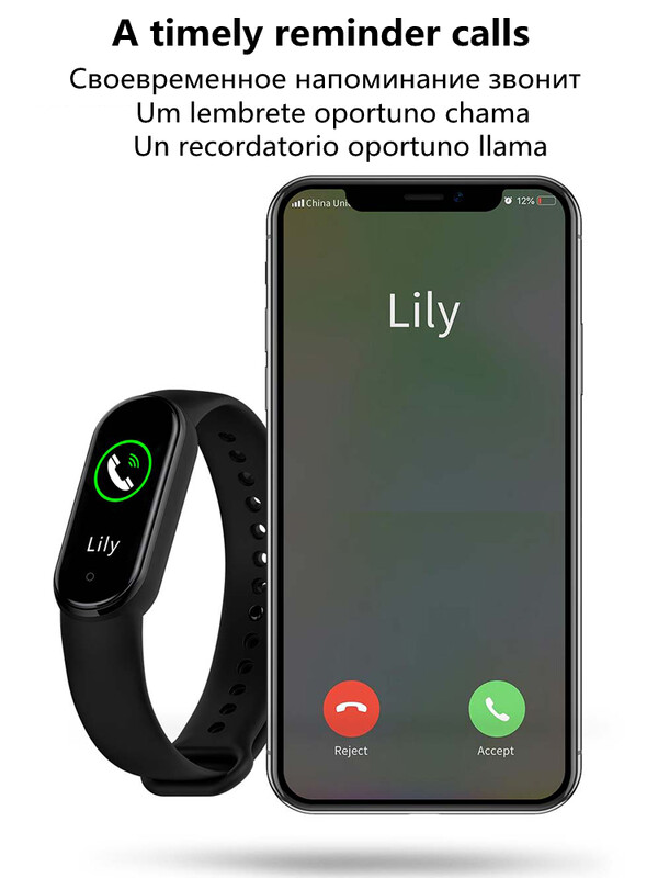 Smart Watch Band 6 Fitness karkötő M6 pulzusmérő vérnyomásmérő Okosóra Férfi Női Gyerek Smart Band Huawei Xiaomi