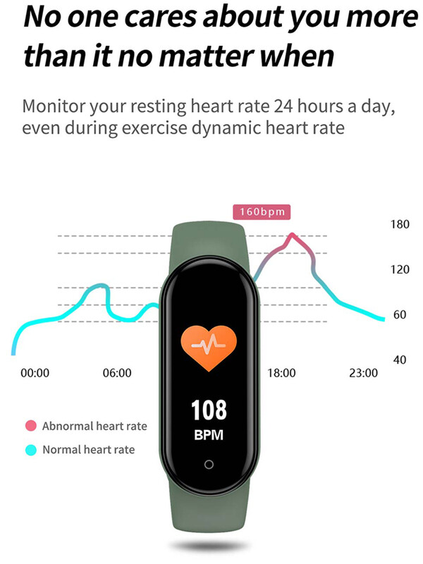 Smart Watch Band 6 Fitness karkötő M6 pulzusmérő vérnyomásmérő Okosóra Férfi Női Gyerek Smart Band Huawei Xiaomi