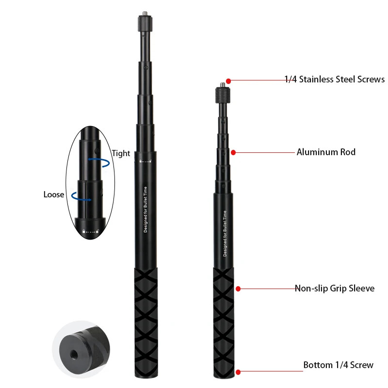 Invisible Extended Edition Selfie Stick skaleeritav monopod Insta360 X2 X3 jaoks Tarvikud GoPro 12 11 10 9 8 Stick Statiivi jaoks