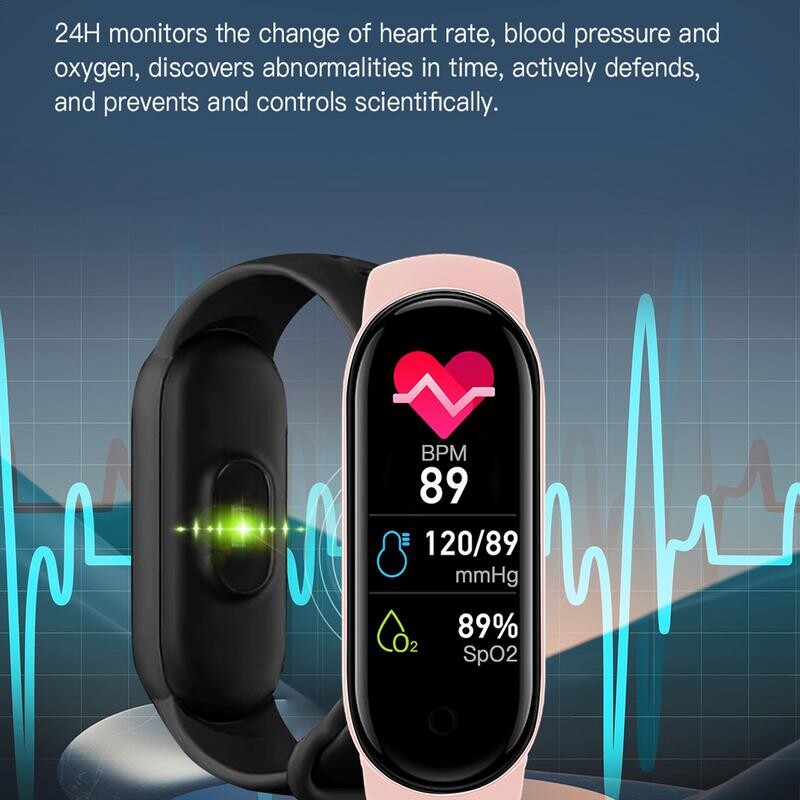 „Smart Band“ vandeniui atsparus kūno rengybos stebėjimas Išmanusis apyrankės širdies ritmo monitorius 0,96 colio TFT HD spalvotas ekranas