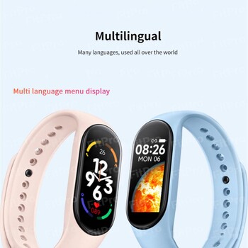 1~5 ΤΕΜ Έξυπνο βραχιόλι Mi Band 7 Μεγάλη οθόνη Καρδιακή Πίεση Οξυγόνο αίματος IP67 Αδιάβροχο Δυναμικό Καντράν για