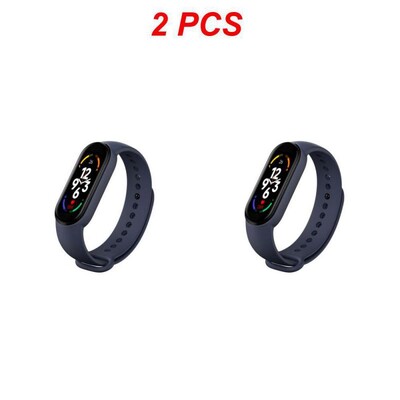 1–5 vnt. išmanioji apyrankė „Mi Band 7“ didelis ekranas, širdies ritmas, kraujospūdis, kraujo deguonis, IP67, vandeniui atsparus dinaminis ciferblatas