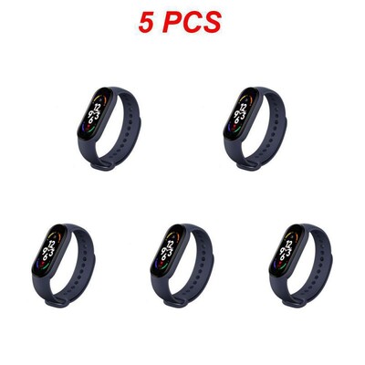 1–5 vnt. išmanioji apyrankė „Mi Band 7“ didelis ekranas, širdies ritmas, kraujospūdis, kraujo deguonis, IP67, vandeniui atsparus dinaminis ciferblatas