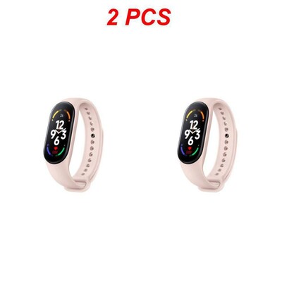 1–5 vnt. išmanioji apyrankė „Mi Band 7“ didelis ekranas, širdies ritmas, kraujospūdis, kraujo deguonis, IP67, vandeniui atsparus dinaminis ciferblatas