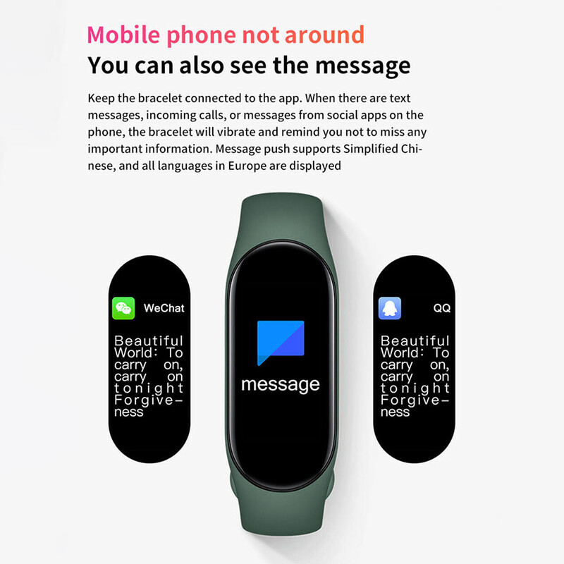 Смарт часовник 2023 M8, цветен екран, броене на стъпки, мулти спортен режим, напомняне за съобщения, фотография, музика, дистанционно управление, интелигентна лента