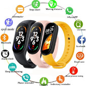 Band 7 Smart Watch Ανδρικά Γυναικεία Fitness Heart Rate Sports Smart Bracelet Bluetooth Music Αδιάβροχο Smartwatch Band για Xiao iPhone
