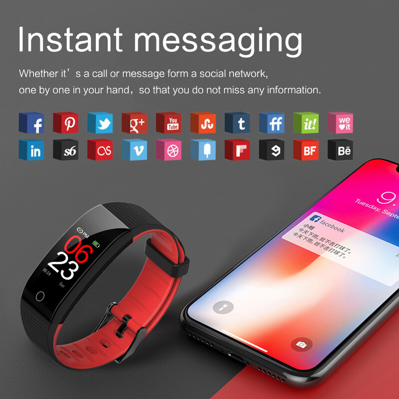 CB501H Športový inteligentný náramok Monitor srdcovej frekvencie Informácie Oznámenie Inteligentné hodinky Fitness Tracker Vodotesný inteligentný náramok IP68