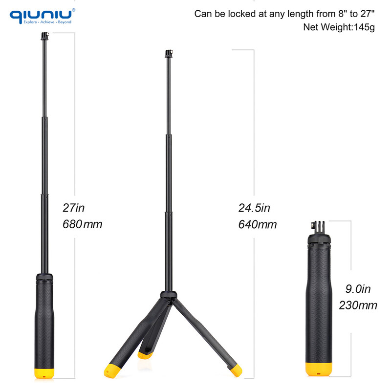 Plūduriuojančios rankenos rankenos vienakojis asmenukių lazdelė, skirta GoPro Išplečiamas stulpas, skirtas Go Pro 13 11 Sjcam Eken AKASO DJI Action plūduriuojantis trikojis