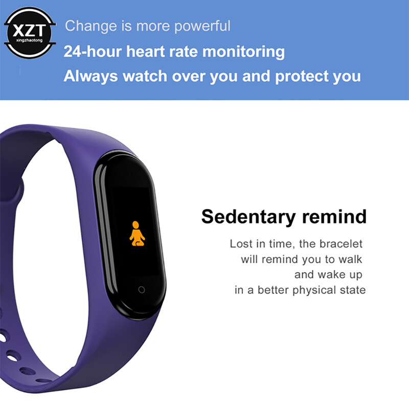 1PC Смарт часовник Smart Wristband IP65 Водоустойчив часовник Кръвно налягане Монитор на пулса Фитнес тракер Смарт гривна