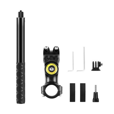 Mootorratta kronstein Insta360 X4 X3 hoidiku juhtraua kinnitusklambri jaoks Nähtamatu selfie stick GoPro 12 11 kaamera tarvikutele