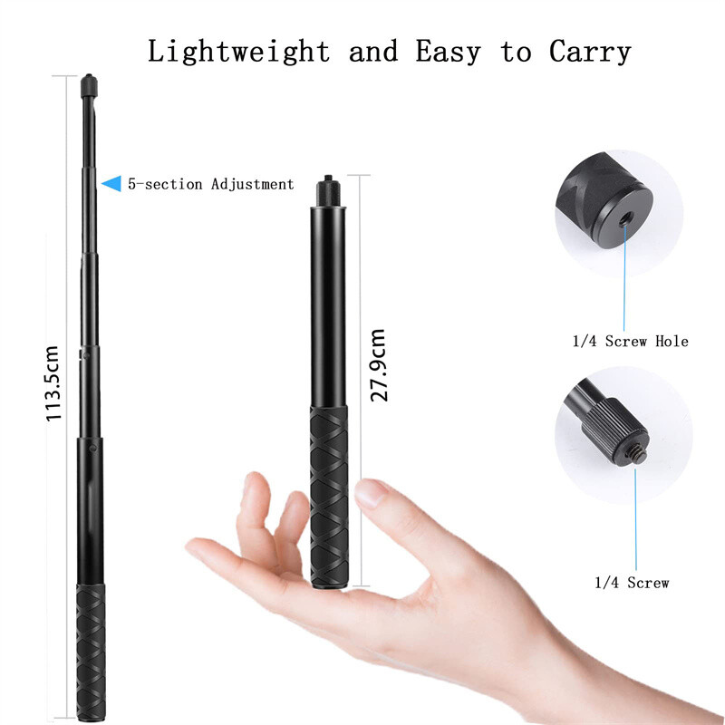 Mootorratta kronstein Insta360 X4 X3 hoidiku juhtraua kinnitusklambri jaoks Nähtamatu selfie stick GoPro 12 11 kaamera tarvikutele