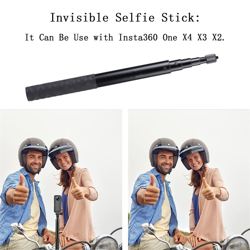 Mootorratta kronstein Insta360 X4 X3 hoidiku juhtraua kinnitusklambri jaoks Nähtamatu selfie stick GoPro 12 11 kaamera tarvikutele