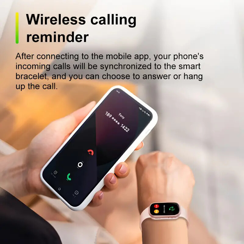 1.47''Водоустойчив силиконов смарт часовник със съобщение за наблюдение на съня Спортна смарт лента Педометър Гривна за напомняне на информация