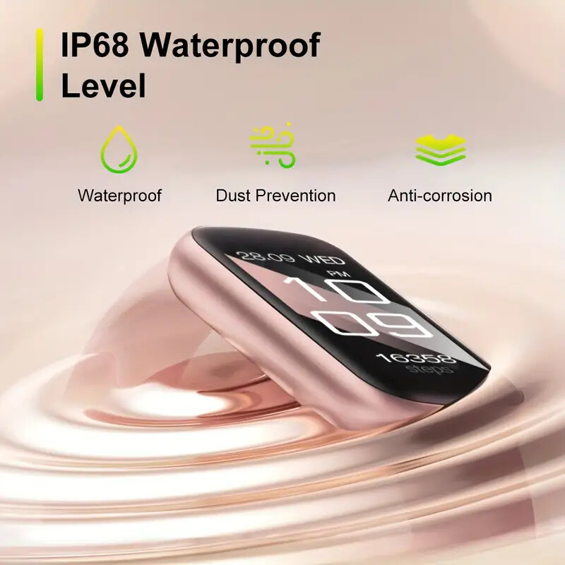 1.47''Водоустойчив силиконов смарт часовник със съобщение за наблюдение на съня Спортна смарт лента Педометър Гривна за напомняне на информация