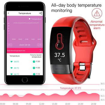 ECG+PPG Smart Wristband Fitness Tracker για γυναίκες Άνδρες Θερμίδες Αρτηριακή πίεση Αδιάβροχο Sport Smartband Health Smartwatch