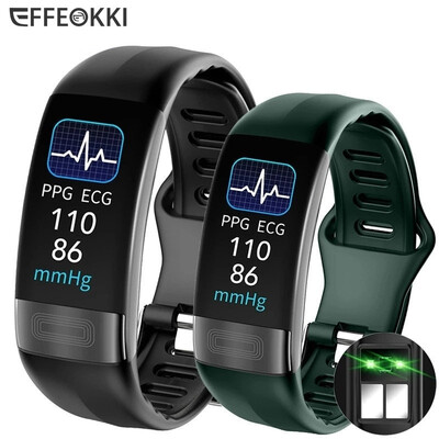 EKG+PPG Smart Wristband Fitness Tracker nőknek Férfi Kalória Vérnyomás Vízálló Sport Okospántos Egészségügyi Okosóra