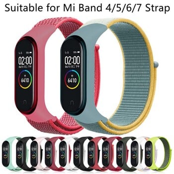 Nylon Strap For Xiaomi Mi Band 4/5/6/7 Bracelet Wristband Sports Breathable Bracelet For Miband 4/5/6/7 Ανταλλακτικό λουράκι Correa