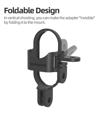 GO 3S Foldabl Frame Thumb Camera Adapter Extension Brack Οριζόντιο κάθετο περίγραμμα λήψης για αξεσουάρ Insta360 Go3/3S