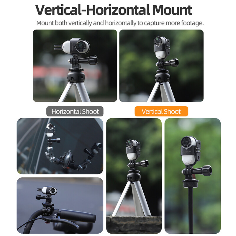 GO 3S Foldabl Frame Thumb Camera Mount Adapter Produžni nosač Horizontalni okomiti okvir za snimak za Insta360 Go3/3S pribor