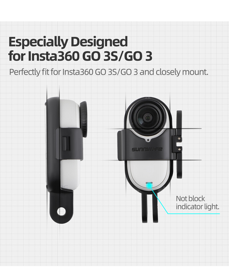 GO 3S Foldabl Frame Thumb Camera Mount Adapter Produžni nosač Horizontalni okomiti okvir za snimak za Insta360 Go3/3S pribor