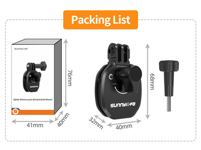 Kvačica za vjetrobran motocikla za DJI Action 5 Pro/GoPro 13 12/Pocket 3 Nosač za kameru od aluminijske legure za Insta360 Ace Pro 2 X4 Go 3S