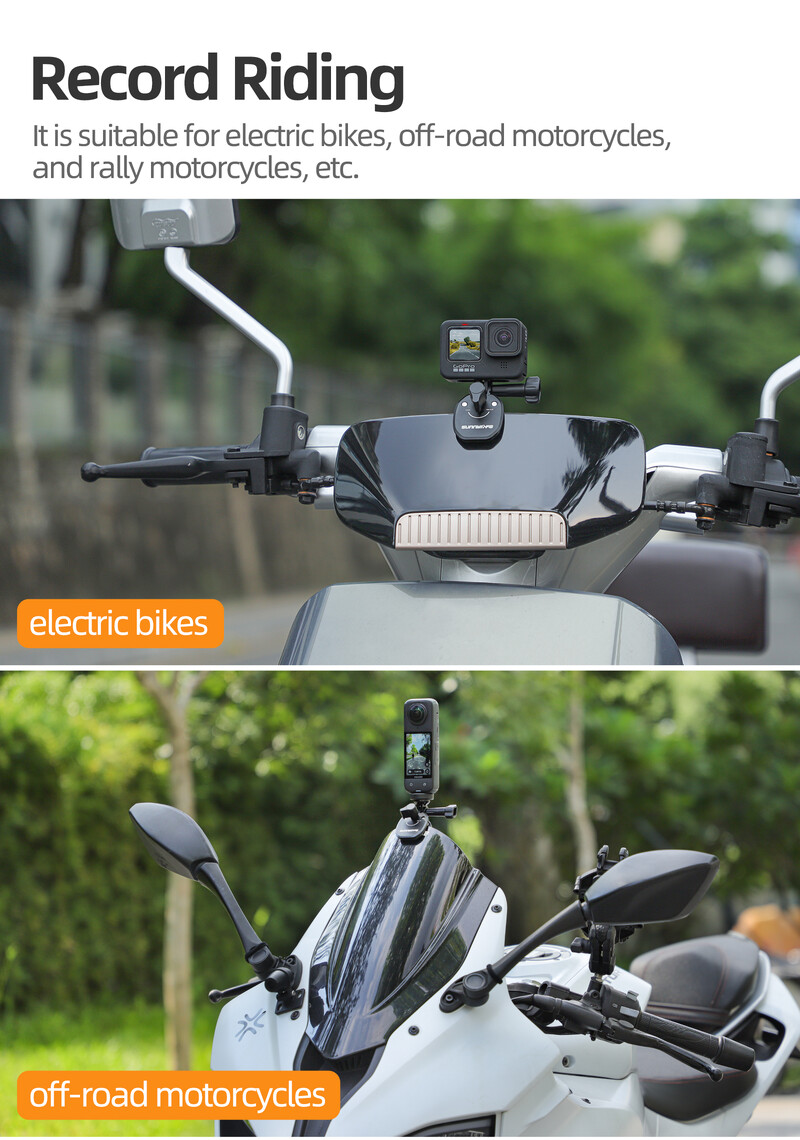 Kvačica za vjetrobran motocikla za DJI Action 5 Pro/GoPro 13 12/Pocket 3 Nosač za kameru od aluminijske legure za Insta360 Ace Pro 2 X4 Go 3S