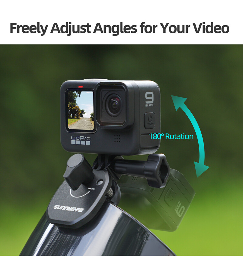 Kvačica za vjetrobran motocikla za DJI Action 5 Pro/GoPro 13 12/Pocket 3 Nosač za kameru od aluminijske legure za Insta360 Ace Pro 2 X4 Go 3S