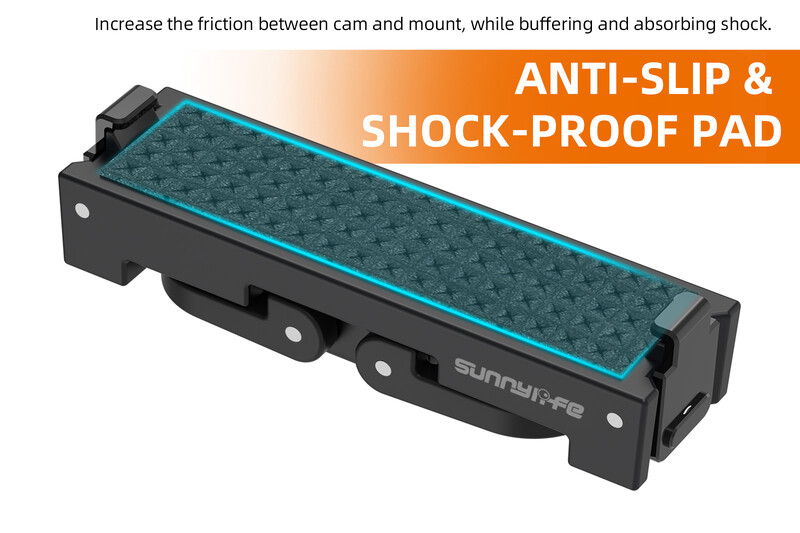 Sunnylife Magnetic Quick Release Mount Екшън камера Selfie Stick Адаптер за статив Сгъваема стойка за камера за Insta360 GO 3 /GO 3S