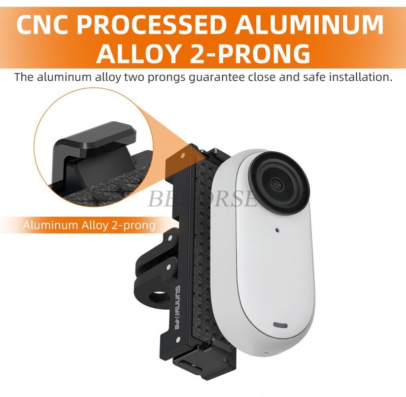 Sunnylife Magnetic Quick Release Mount Екшън камера Selfie Stick Адаптер за статив Сгъваема стойка за камера за Insta360 GO 3 /GO 3S