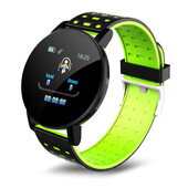 Нов смарт часовник Мъже Жени Смарт гривна LED 119Plus Smartwatch Водоустойчива гривна със сензорен екран Sport Smartband Inteligente