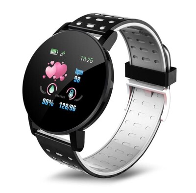 Нов смарт часовник Мъже Жени Смарт гривна LED 119Plus Smartwatch Водоустойчива гривна със сензорен екран Sport Smartband Inteligente