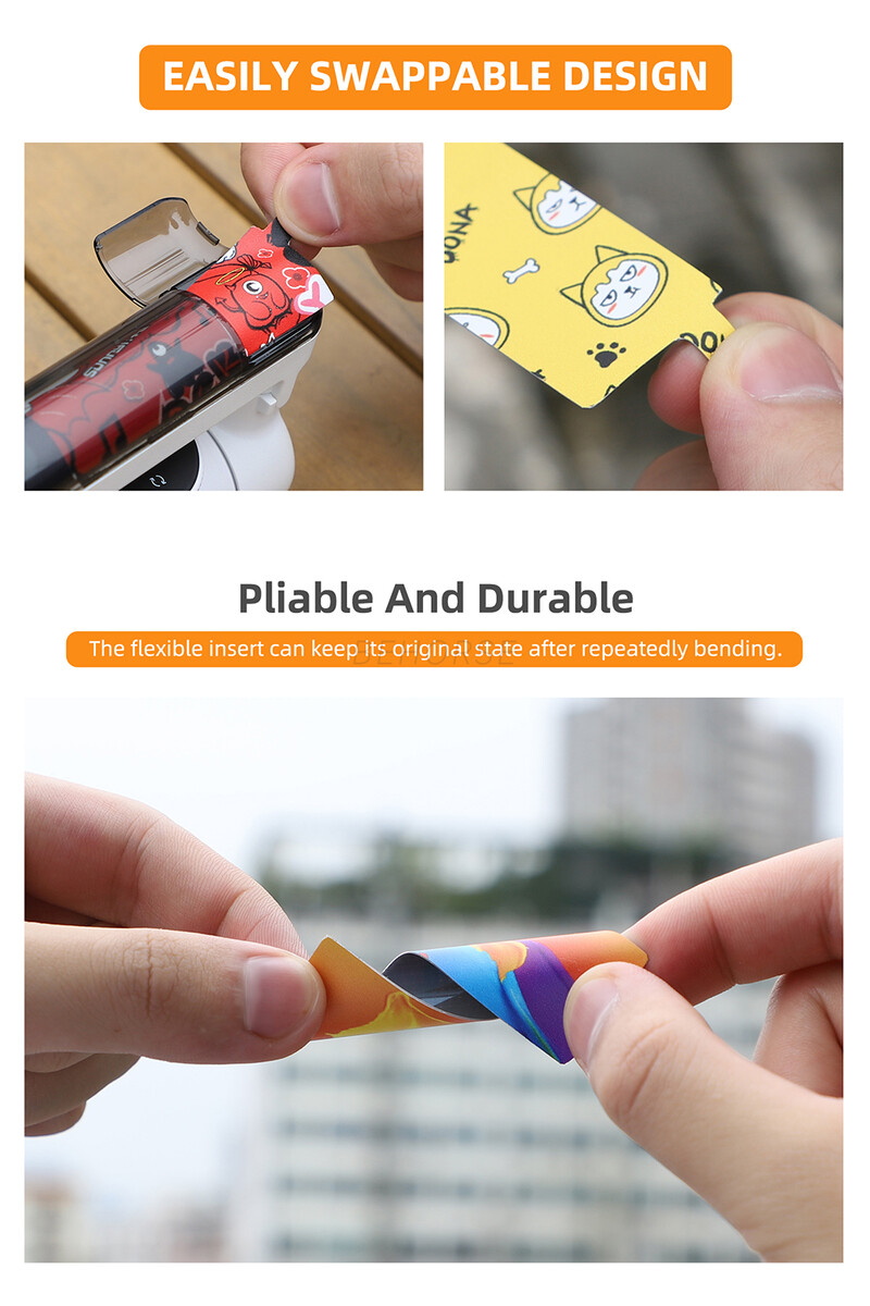 Sunnylife'i värviline kleebis Insta360 FLow/Pro kleebiste jaoks painduv tolmukindel kriimustusvastane pehme kattega nahatarvikud