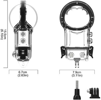 Αδιάβροχο κάλυμμα περιβλήματος Dive Case For Insta 360 X3 Underwater Protector Diving Box Shell For Insta360 X3 Camera Accessories