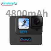 Нов мобилен телефон Bacpac Side Battery Type-C Power with Camera Battery Допълнителен монтажен калъф за GoPro Hero 9 10 Черен