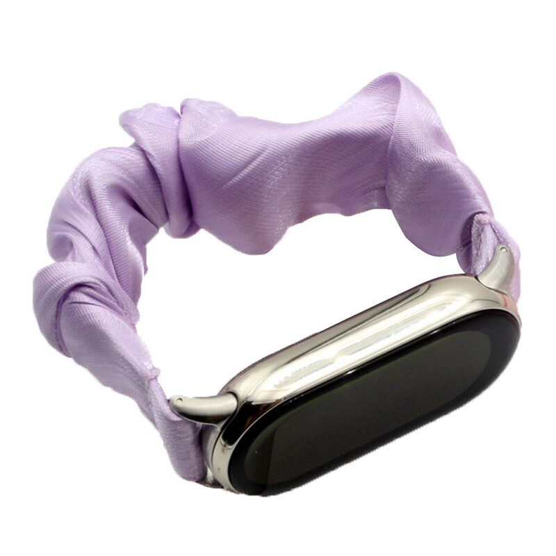 Dotjeran najlonski remen za Xiaomi Mi Band 8/ Smart Band 9 NFC Scrunchies Tkanina Meka solo tkanina Narukvica za narukvicu Ženska elastična
